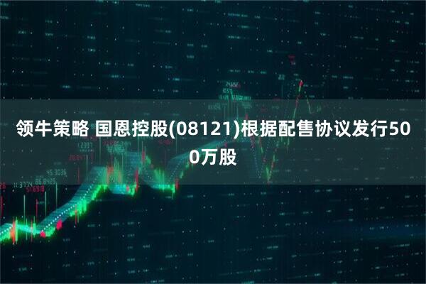 领牛策略 国恩控股(08121)根据配售协议发行500万股